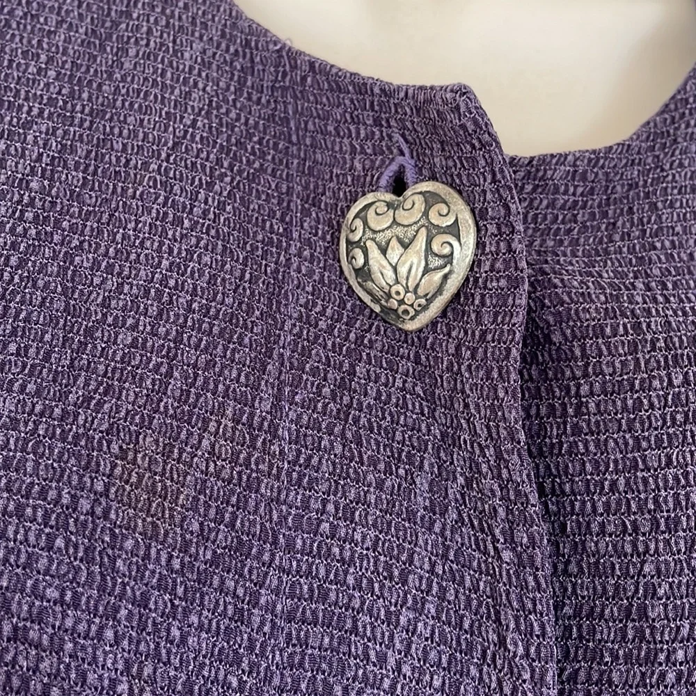 Vintage Design Todays purple matching cardigan jacket skirt set size medium